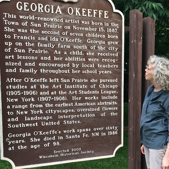 Visiting Sun Prairie, O'Keeffe's birth place