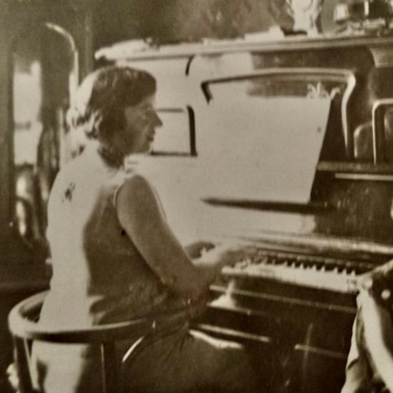 My grandmother at the piano, circa 1926